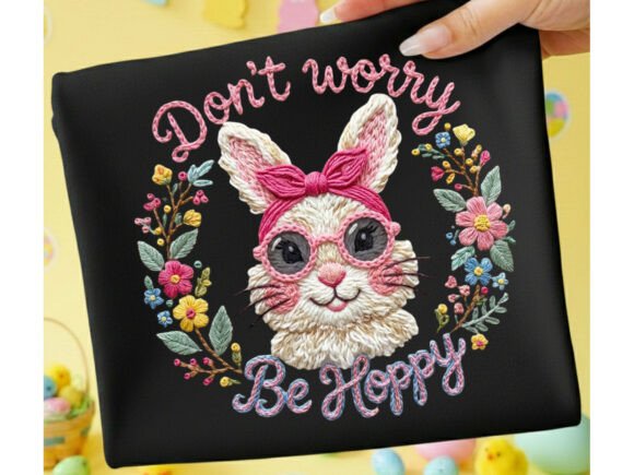 Download Don't Worry Be Happy Easter Bunny Yarn Png - Happy easter Collection