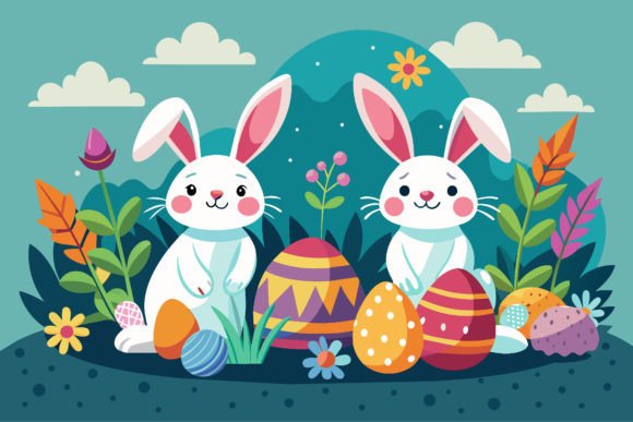 Download Bunny Easter Eggs Clipart - Clipart Collection
