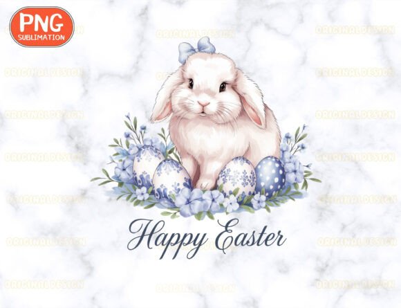 Download Happy Easter Png, Floral Rabbit Png - Happy easter Collection