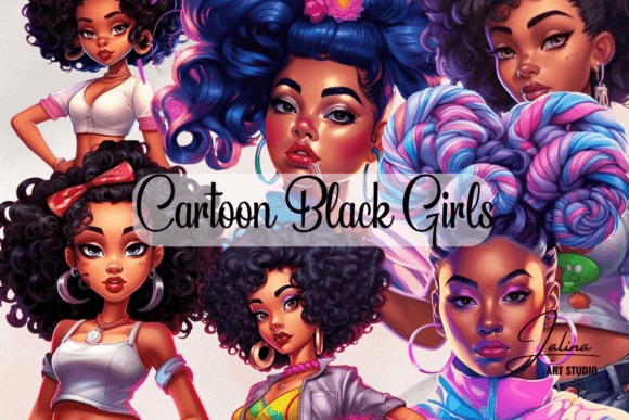 Download Black Girl Magic Chibi Clipart Bundle - Clipart Collection
