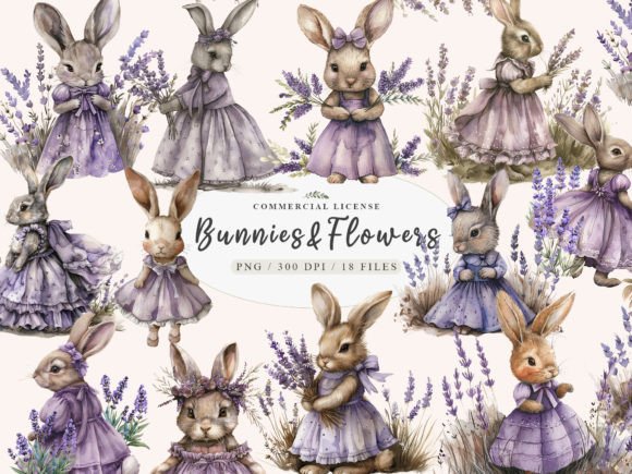 Download Baby Bunny Clipart, Provence Lavender - Clipart Collection