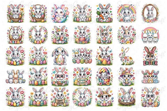 Download Easter Bunny PNG Bundle/ Sublimation PNG - Easter bunny png bundle Collection