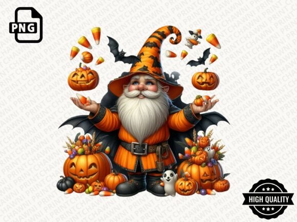 Download Watercolor Halloween Gnome Clipart PNG - Clipart Collection