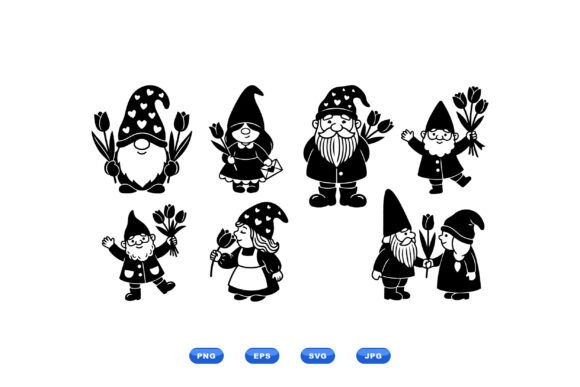 Download Tulip Gnome SVG Clipart Pack - Clipart Collection