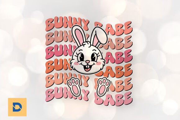 Download Bunny Babe Groovy Easter Sublimation PNG - Groovy easter sublimation Collection