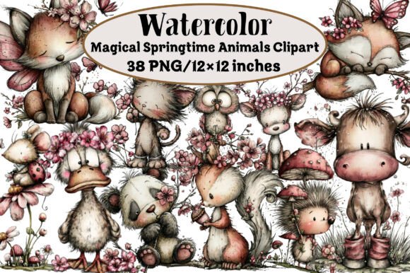 Download Magical Springtime Animals Clipart - Clipart Collection