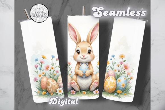 Download Floral Bunny Easter Tumbler Wrap - Floral bunny Collection