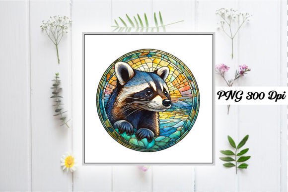 Download Stained Glass Window Raccoon Clipart - Clipart Collection