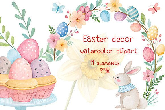 Download Easter Decor, Watercolor, Clipart - Clipart Collection