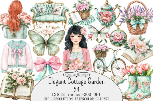 Download Elegant Cottage Garden Clipart - Clipart Collection