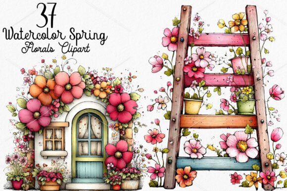 Download Watercolor Spring Florals Clipart - Clipart Collection