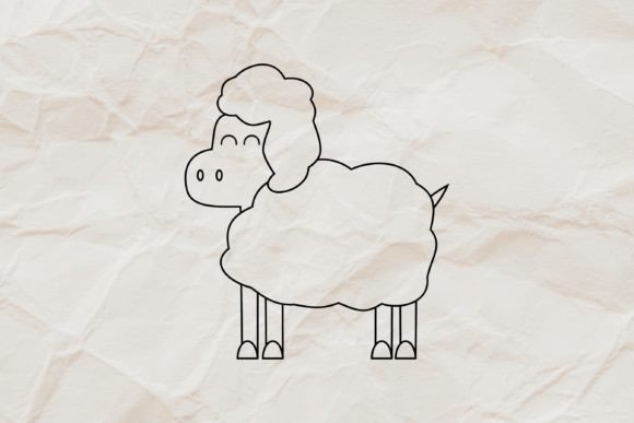 Download Sheep Line Art Sublimation Clipart SVG - Clipart Collection