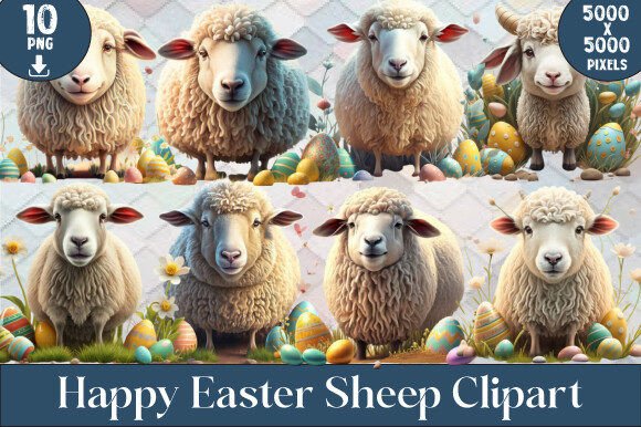 Download Happy Easter Sheep Clipart - Clipart Collection