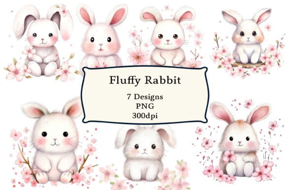 Download Fluffy Rabbit Clipart Sublimation - Clipart Collection