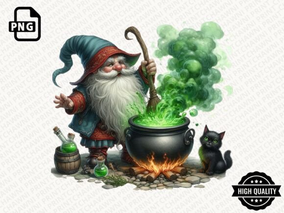 Download Watercolor Halloween Gnome Clipart PNG - Clipart Collection
