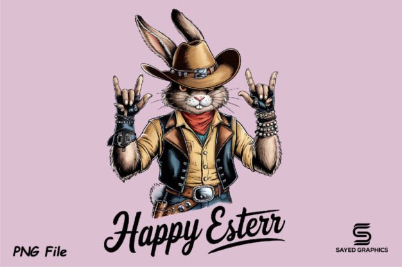 Download Happy Easter Western Cowboy Bunny Ostern - Happy easter Collection