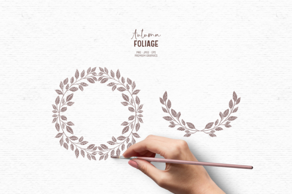 Download Hand-drawn Fall Greenery Clipart - Clipart Collection