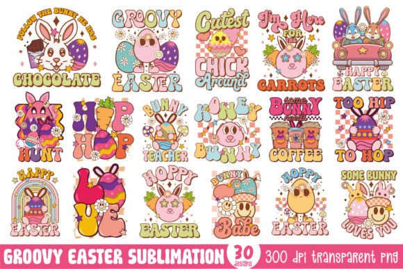 Download Groovy Easter PNG Sublimation Bundle - Premium Resources