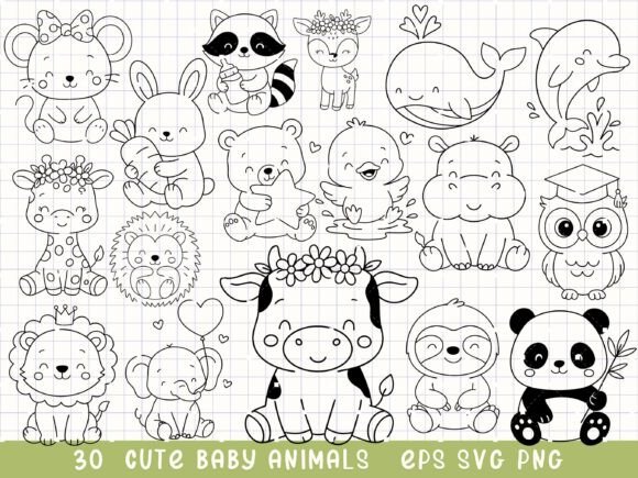 Download Baby Animal Svg, Cute Animal Clipart - Clipart Collection