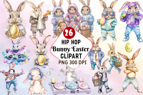 Download Hip Hop Bunny Easter Clipart - Clipart Collection