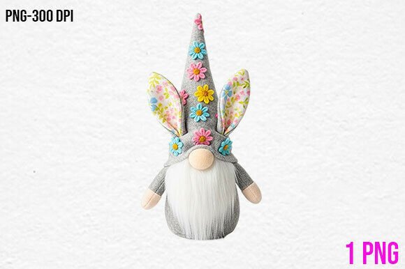 Download Floral Bunny Gnome PNG Clipart - Clipart Collection