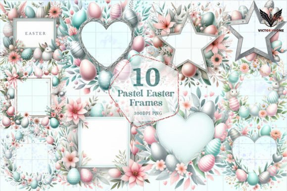 Download Pastel Easter Frames Sublimation Clipart - Clipart Collection