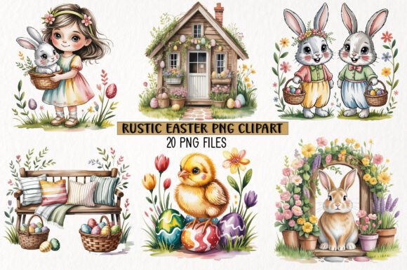 Download Rustic Easter Clipart Bundle - Clipart Collection