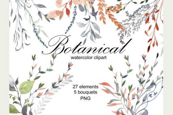 Download Watercolor Botanical Clipart. - Clipart Collection