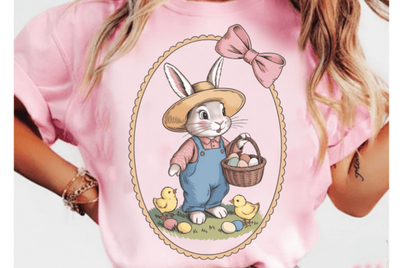 Download Rustic Easter Bunny Clipart PNG Design - Clipart Collection