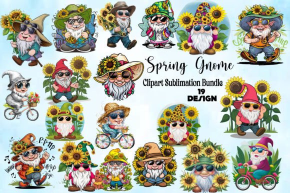 Download Spring Gnome Clipart PNG Bundle - Clipart Collection