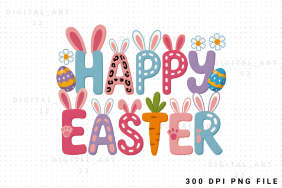 Download Happy Easter Bunny Sublimation Design - Happy easter Collection