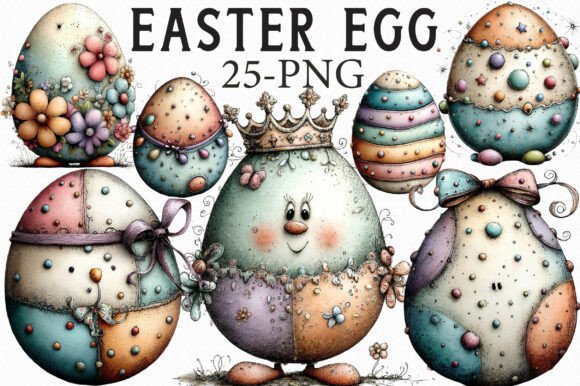 Download Whimsical Easter Egg Clipart - Clipart Collection
