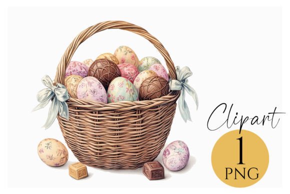 Download Easter Basket Clipart PNG Spring Decor - Clipart Collection