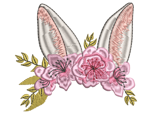 Download Floral Bunny Ears Wreath - Floral bunny Collection