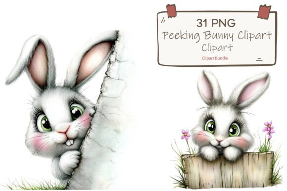 Download Adorable Spring Rabbit Clipart PNG - Clipart Collection