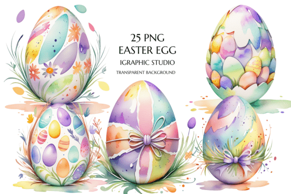 Download Pastel Easter Egg Clipart Bundle - Clipart Collection