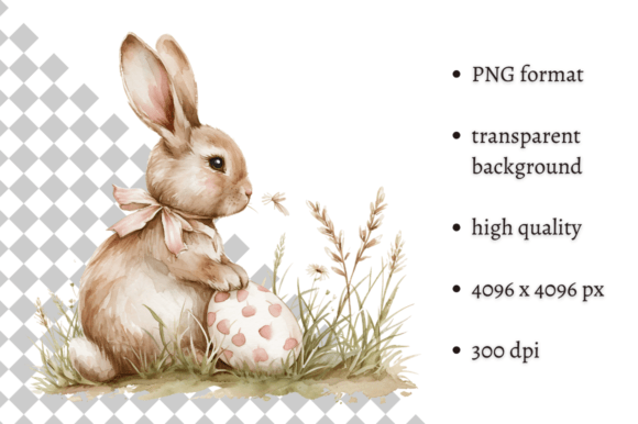 Download Cute Watercolor Easter Bunny Clipart - Clipart Collection