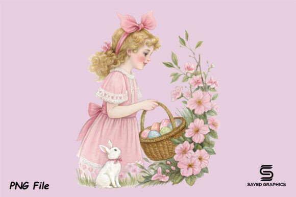 Download Spring Flowers Vintage Easter Clipart - Clipart Collection