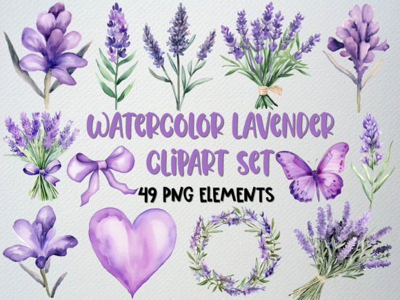 Download Watercolor Lavender Clipart, Floral Png - Clipart Collection