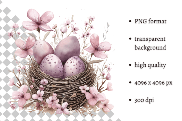 Download Watercolor Lavender Easter Eggs Clipart - Clipart Collection