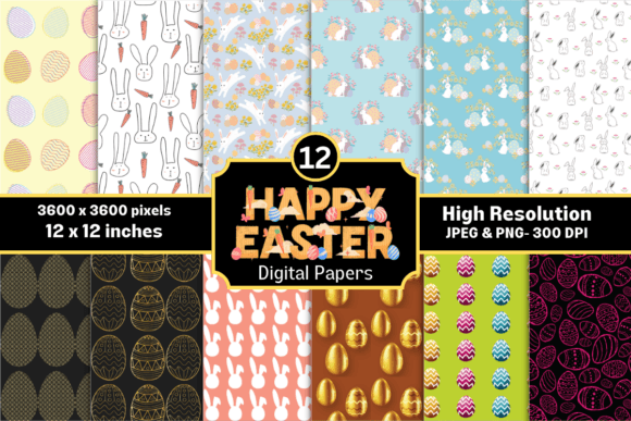 Download Happy Easter Digital Paper Pack Volume-6 - Happy easter Collection