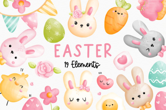 Download Watercolor Easter Bunny Clipart - Clipart Collection