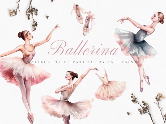 Download Watercolor Ballet Dancer Clipart Set - Clipart Collection