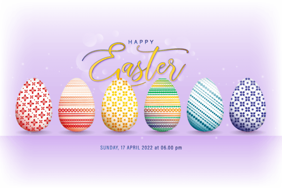 Download Happy Easter Card with Sixth Eggs - Happy easter Collection