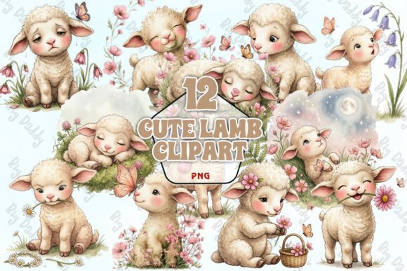 Download Cute Lamb Clipart PNG - Clipart Collection