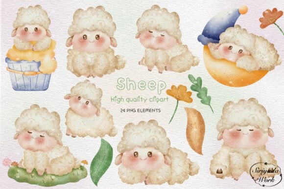 Download Watercolor Sheep Clipart, Nursery Clipar - Clipart Collection