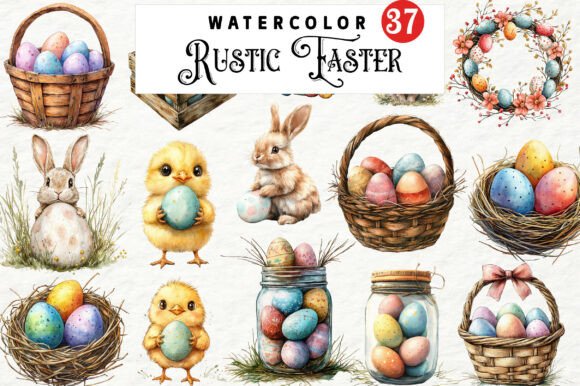 Download Rustic Easter Clipart Bundle - Clipart Collection