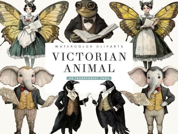 Download Victorian Whimsical Animal Clipart - Clipart Collection