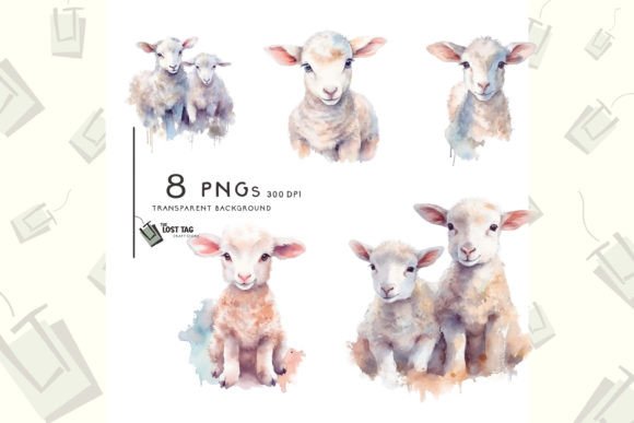 Download Watercolor Lamb Clipart Sublimation Pod - Clipart Collection