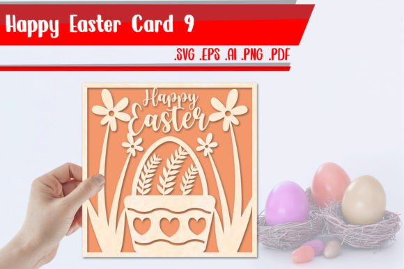 Download Happy Easter Card 9 Svg Dxf Eps Ai Png - Happy easter Collection